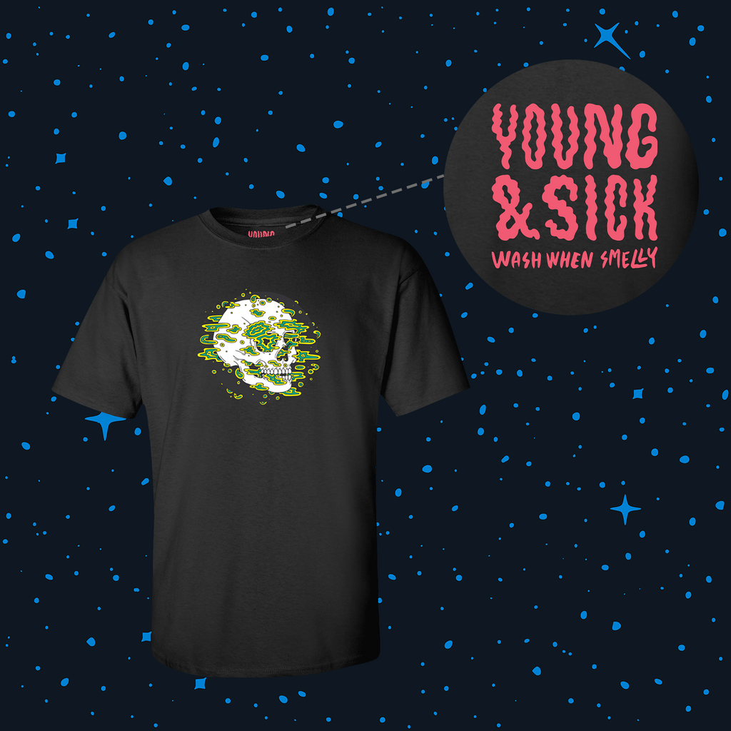 Size of Relief Skull T-Shirt